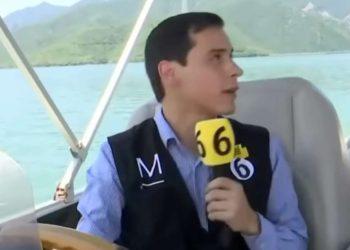 Edgar Plata causó un susto en la presa La Boca